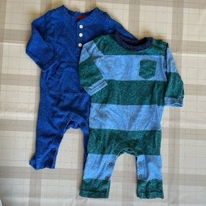 2 Primary Baby Rompers, 3-6mo